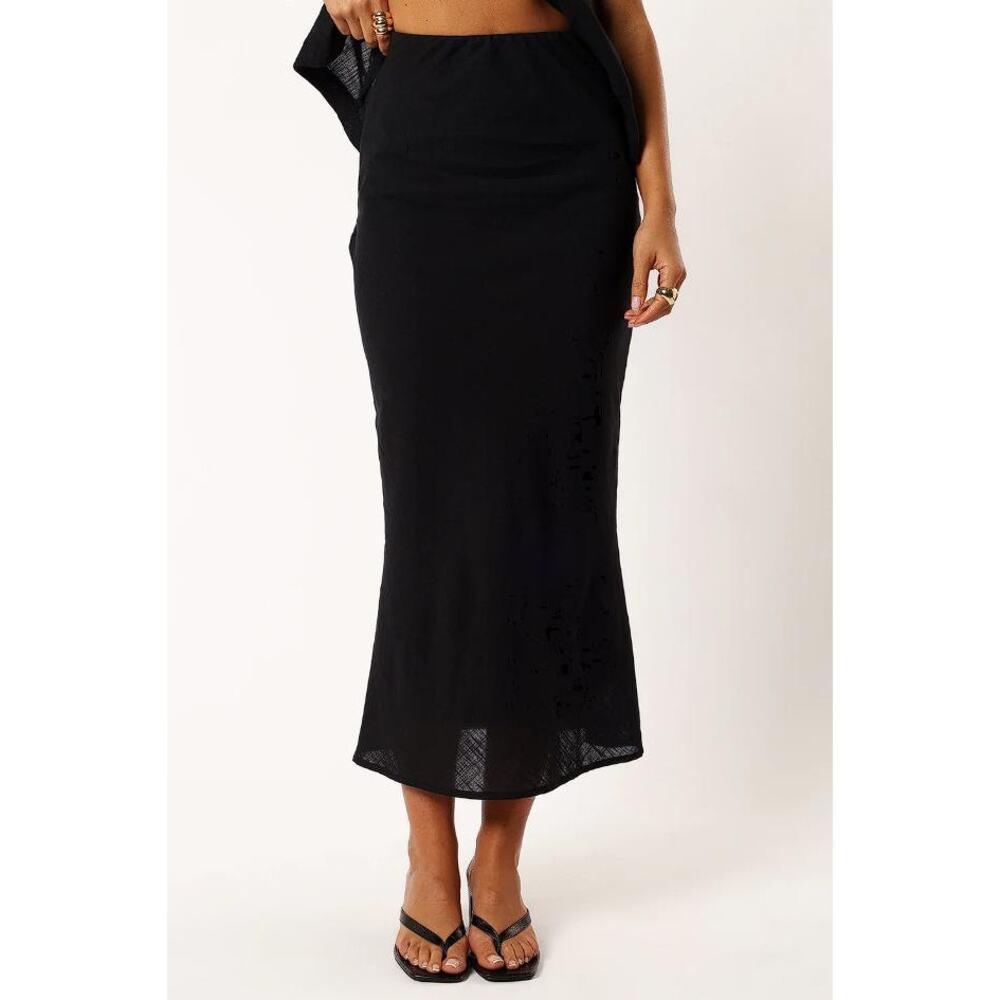 PETAL & PUP Women's Peter Two Piece Set (Skirt Only) Size L In Black - Picture 2 of 13